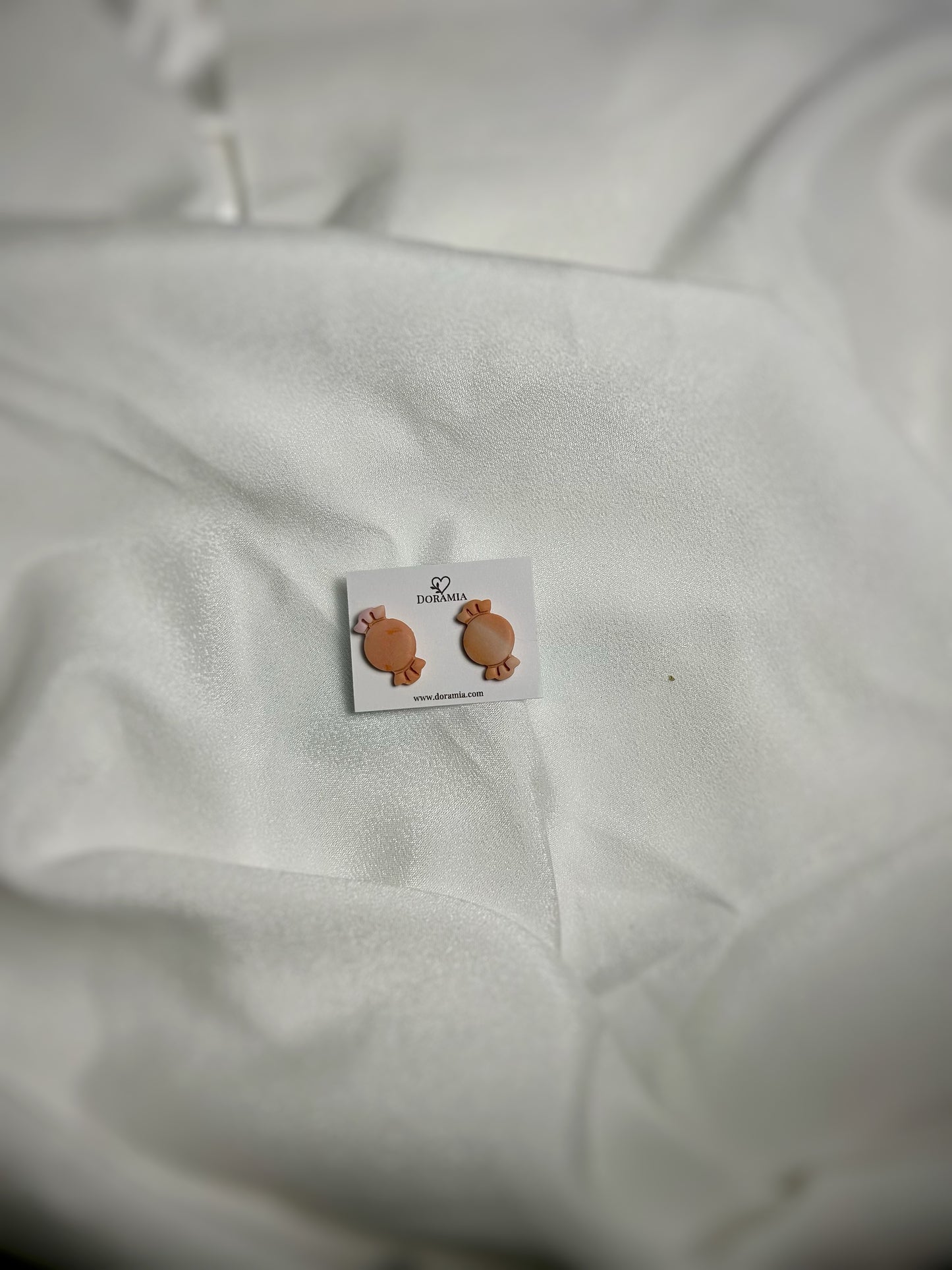 Cercei mini bomboane din lut polimeric lucrați manual