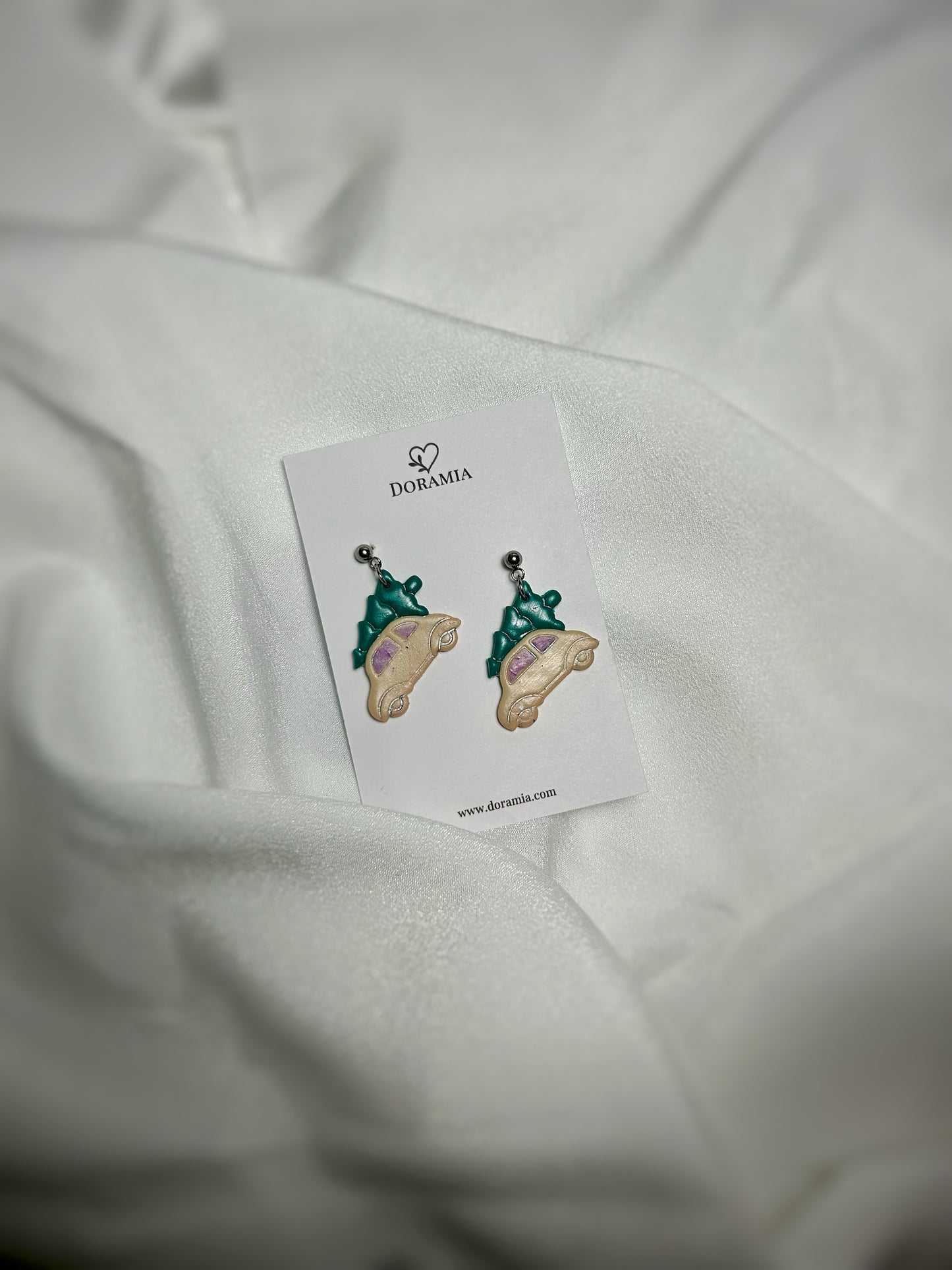 Cercei mașina din lut polimeric lucrați manual