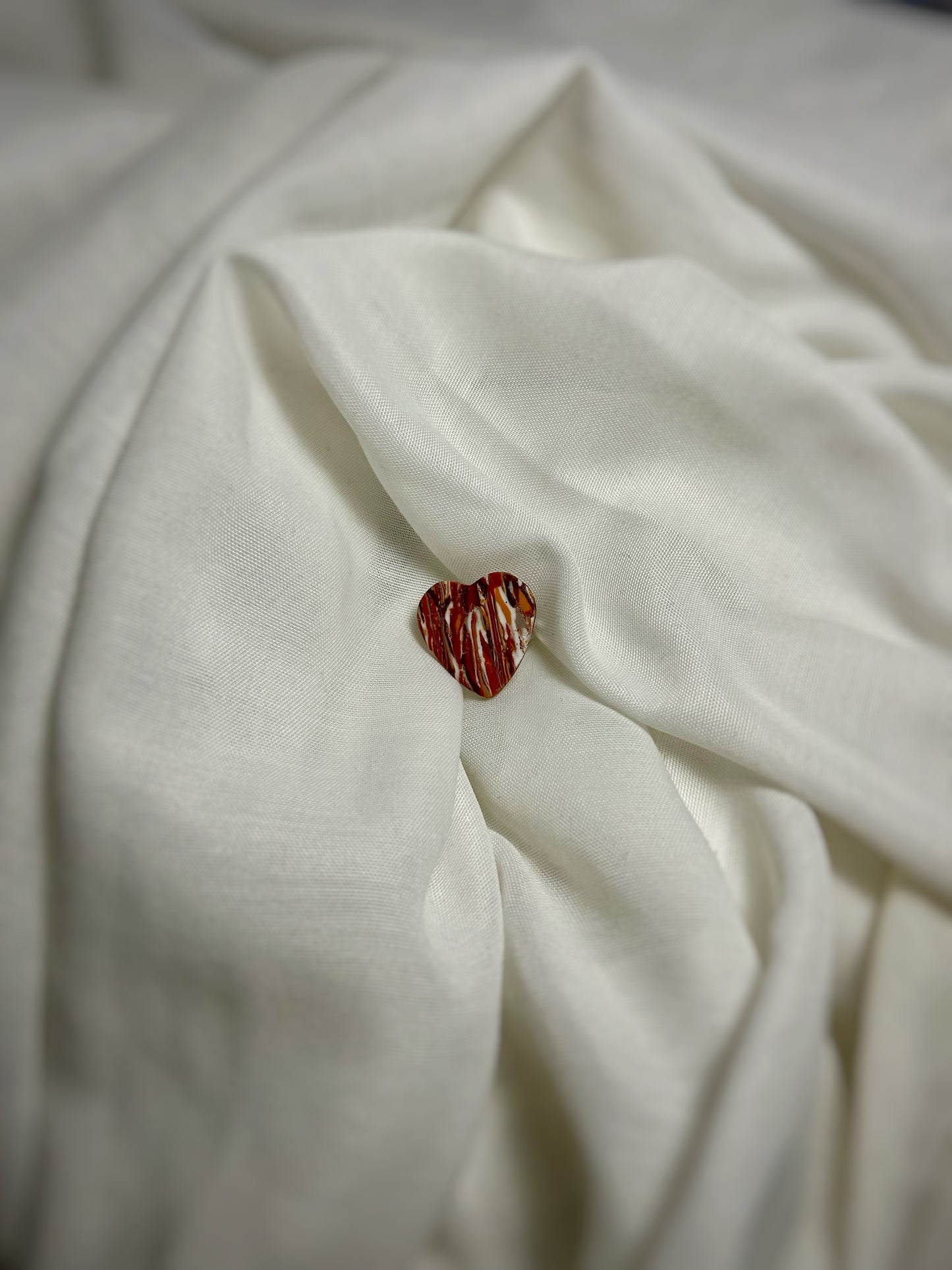 Inel inimioară din lut polimeric lucrat manual