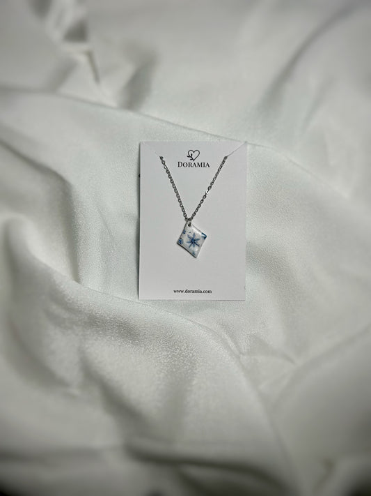 Colier fulgi toamnă din lut polimeric lucrat manual