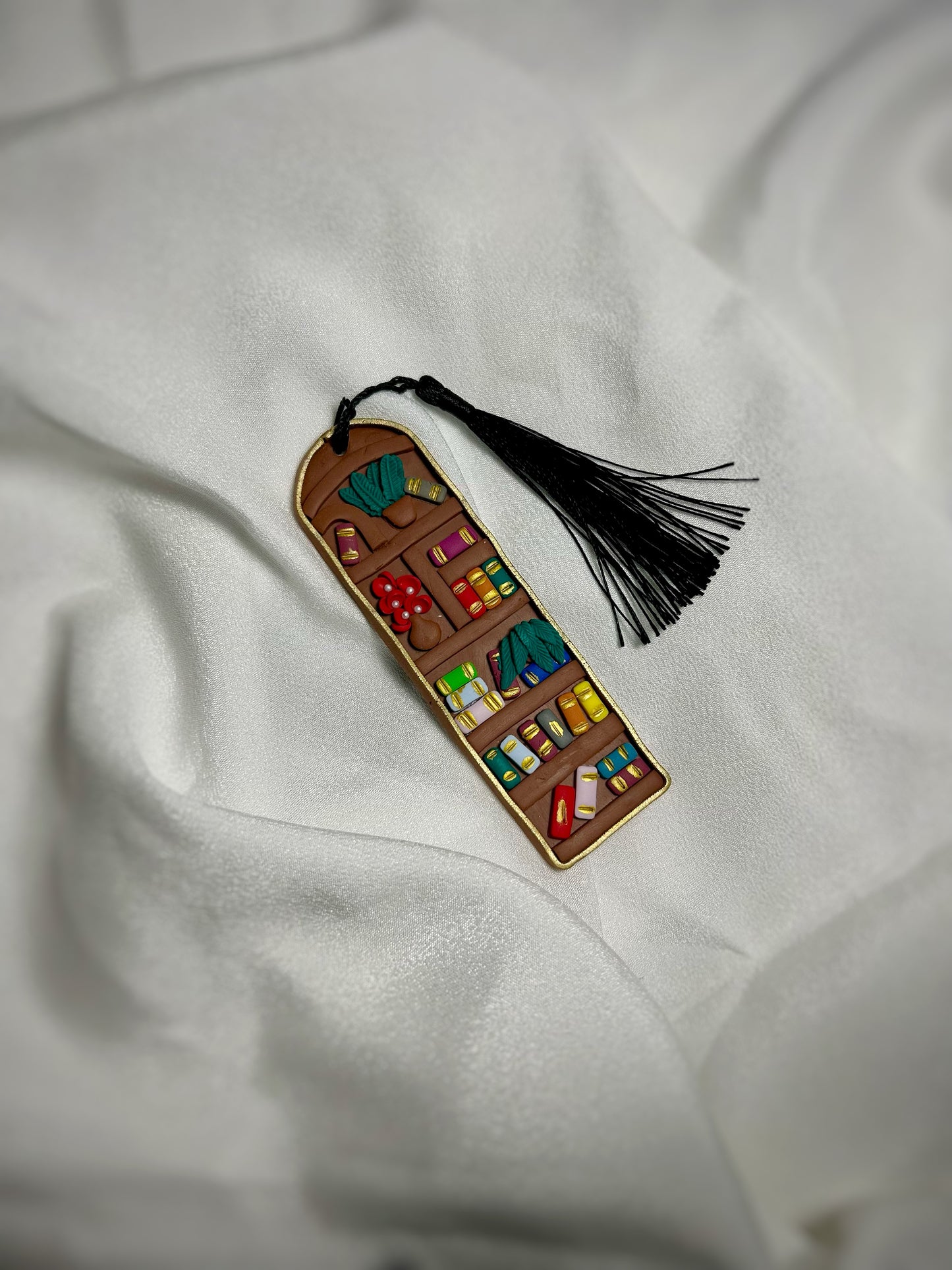 Semn de carte biblioteca din lut polimeric lucrat manual