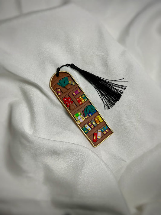 Semn de carte biblioteca din lut polimeric lucrat manual