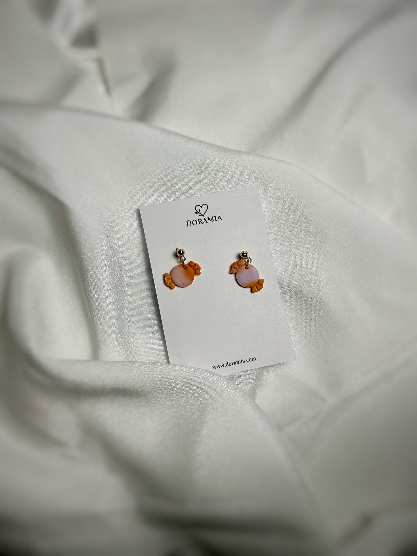 Cercei bomboane din lut polimeric lucrați manual