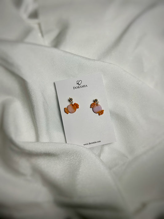 Cercei bomboane din lut polimeric lucrați manual