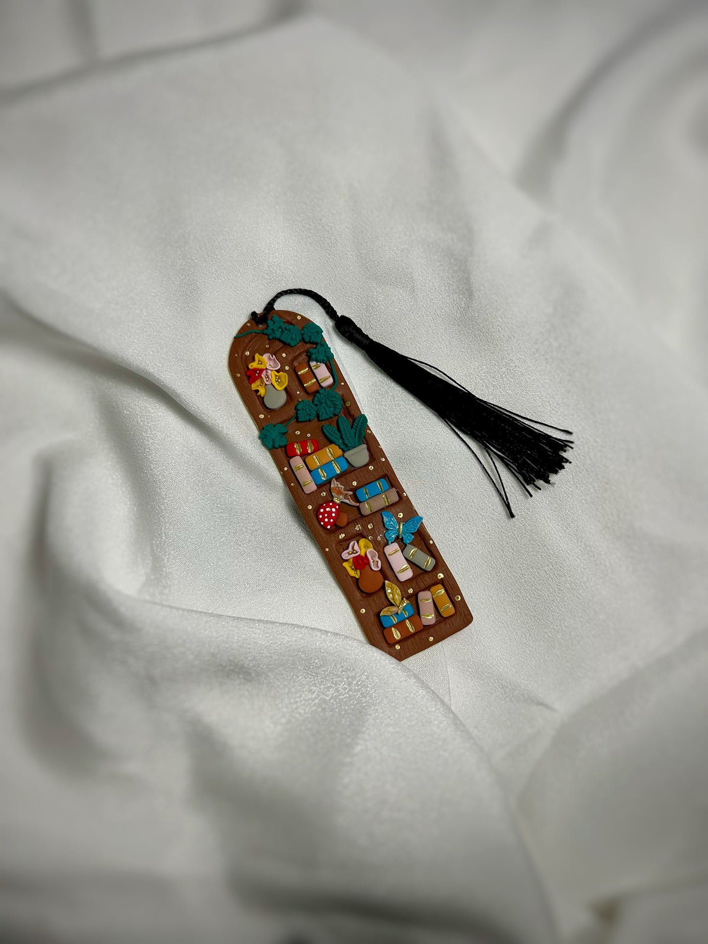 Semn de carte biblioteca din lut polimeric lucrat manual