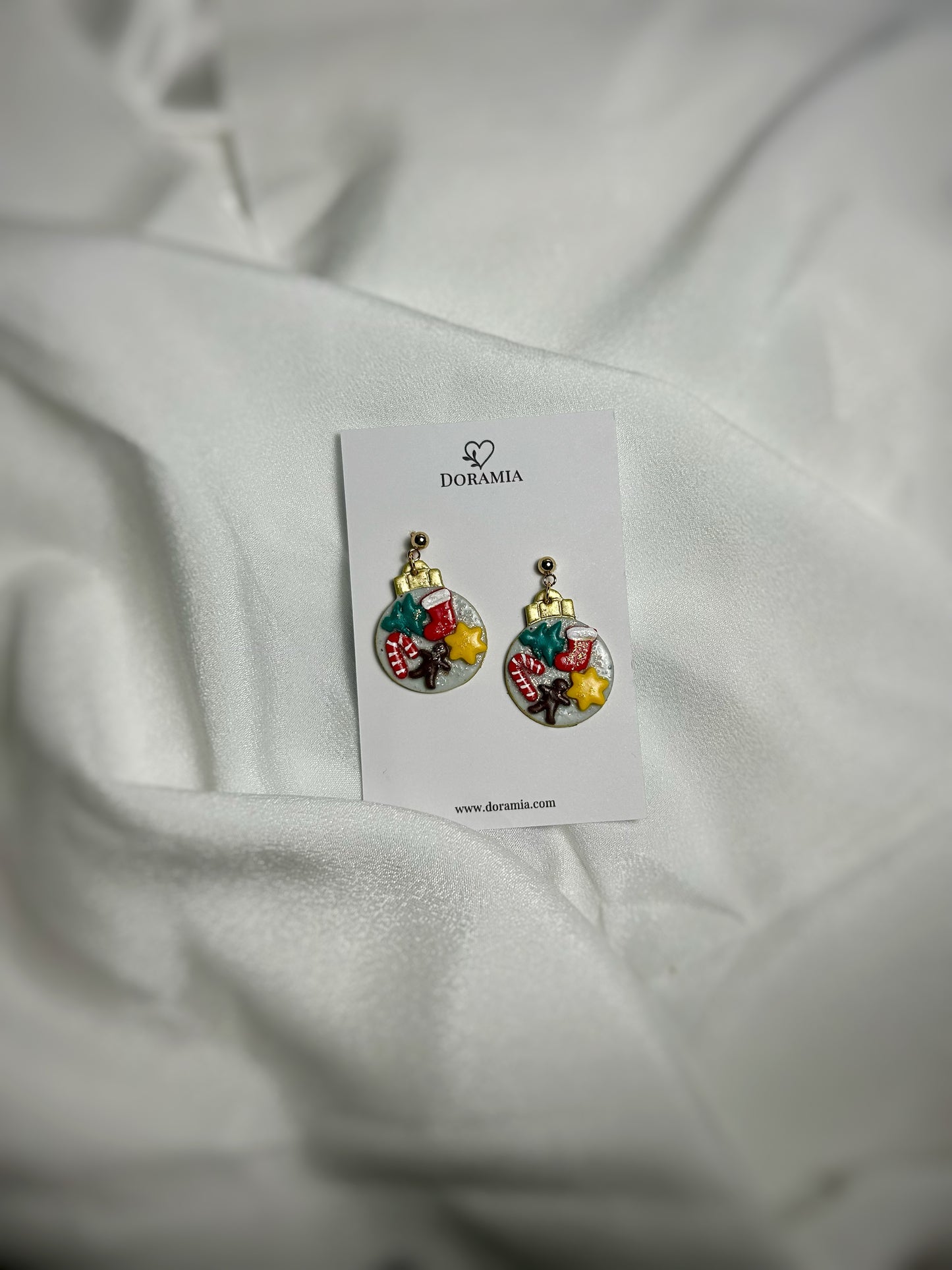 Cercei glob din lut polimeric lucrați manual